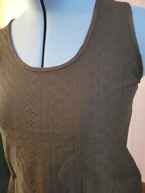 💚💚3 for $15💚💚 Womens Tank Tops Sleeveless Eyelet Embroidery Scoop Neck